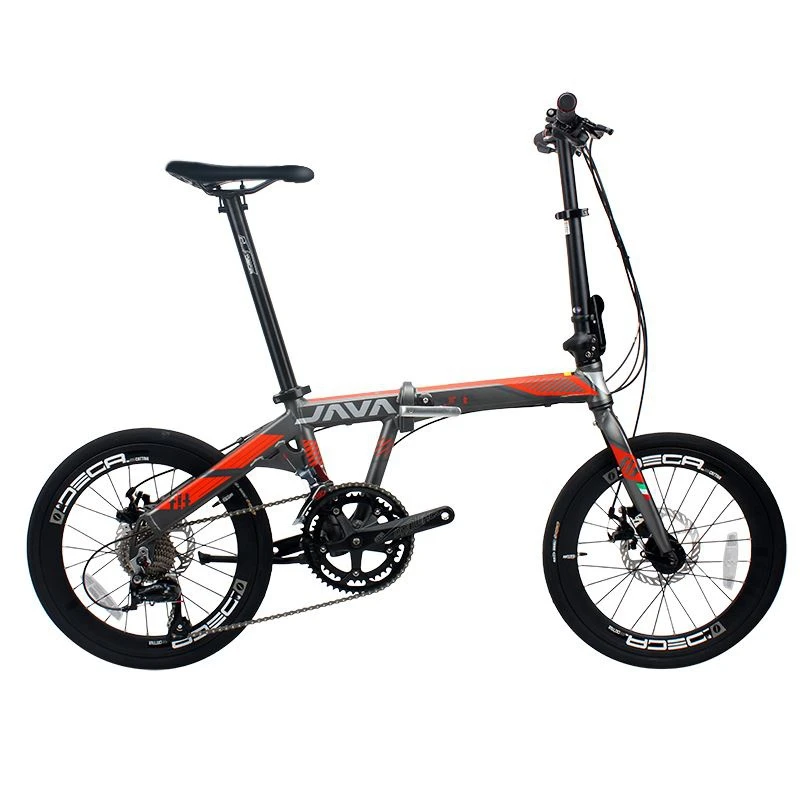 Java Folding Bicycle FIT Aluminum Alloy Frame 20 Inch 406 18 Speed Disc Brake Foldable Bike Hollow Crank Portable Light | Спорт и