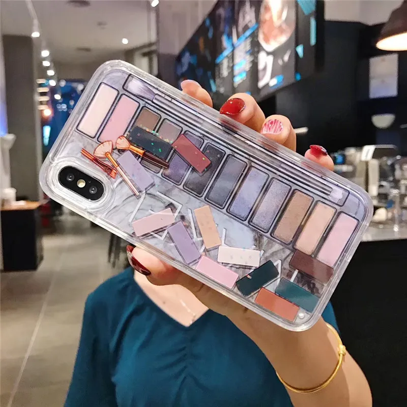 Quicksand макияж тени для век Палитра чехол для телефона iphone XS MAX XR X 7 8plus чехол гладкая твердая оболочка задняя крышка оболочка