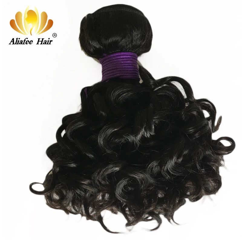 AliAfee волос бразильский надувной пучки вьющихся человеческие волосы плетение 8 10