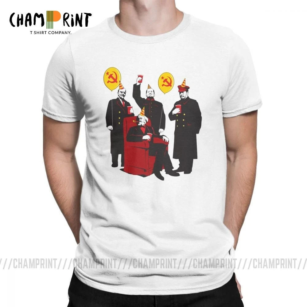 Мужские футболки с коммунистивечерние ей сталином Леном Марксом Мао Кастро
