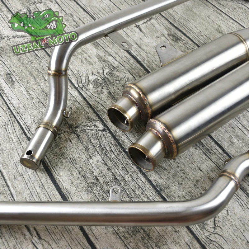 Ретро мотоцикл ретро локомотив модифицированный Xinyuan 400 выхлопной двойной