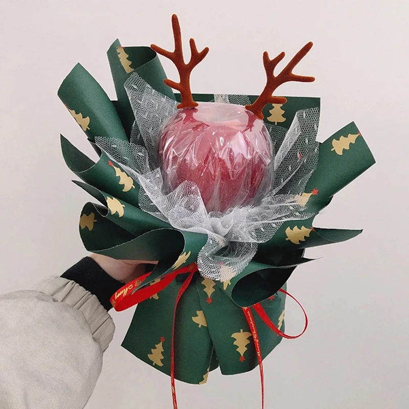 

10 x Christmas Gift Wrapping Paper Christmas Apple Bouquet Flower Wrapping Paper Christmas Gift Wrapping Paper Multiple styles