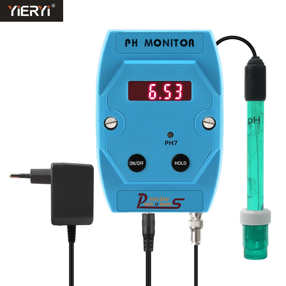 

Цифровой прибор для измерения уровня PH онлайн мониторинга качества воды Чистота тестер кислотности 0,00 ~ 14.00pH с источником питания от постоя...