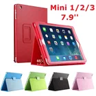 Чехол-книжка для iPad mini 2 mini 3, 7,9 дюйма, Магнитный умный флип-чехол из искусственной кожи для iPad mini 2012, A1432, A1455, A1490