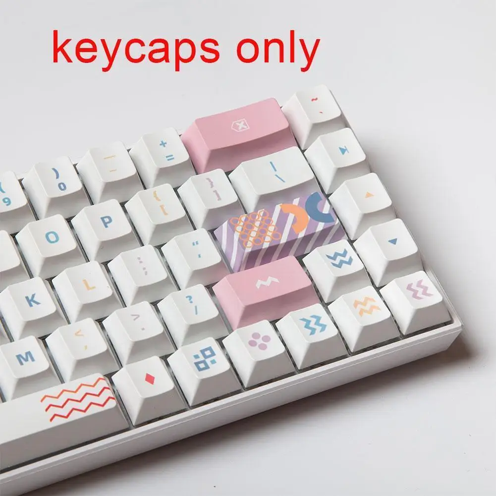 

Клавиатура Keycap Pbt с сублимационной печатью для девочек, с 68 сердечками, 84, 96 клавишами, механический подарок, 980, 64, 87 клавиатура H9v1