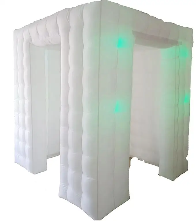 White 8pc lights Хороший надувной фон для фотосъемки в каюте, Вечерние Декорации, светодиодный, без оборудования, портативный надувной шатер, свадебный фон, распродажа - Цвет: White 8pc lights