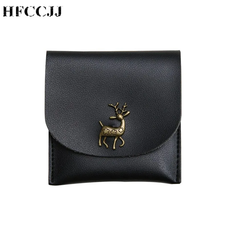 Новый кожаный тонкий мини кошелек с оленем роскошный бренд известные женские
