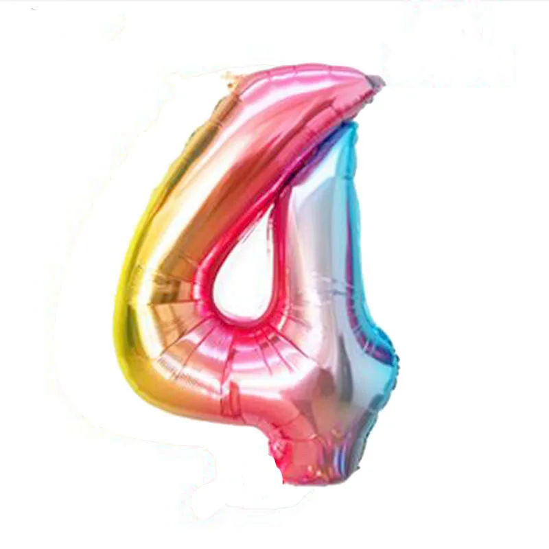 32-дюймовые зеркальные фольгированные воздушные шары с цифрами украшение для дня