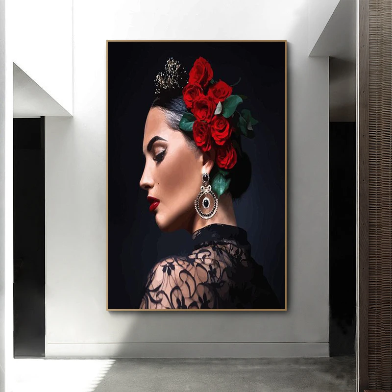 

Artwork Canvas Painting Lady Portrait Posters and Prints Print Canvas Wall Painting Modular Picture for Bedroom Decoration
