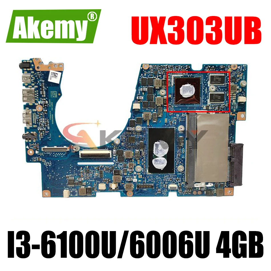 

Материнская плата UX303UB для ноутбуков ASUS UX303U UX303UA UX303UB, оригинальная материнская плата I3-6100U/6006U 4 ГБ 100% тест