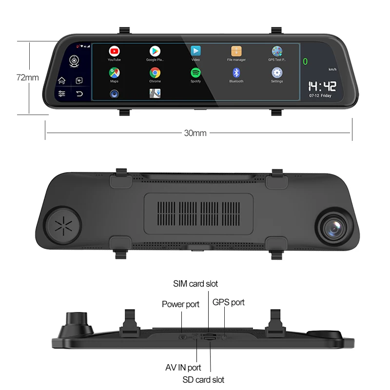 

Phisung V68 Voice Control 4G car video recorder Android GPS Navigation ADAS WiFi 2CHS 4g dash camera Rear View Camera Auto Regis
