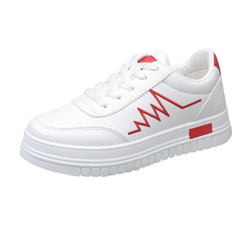 

New Women Casual Shoes Women Sneakers Fashion Breathable PU Leather Platform White Women Shoes Soft Footwears