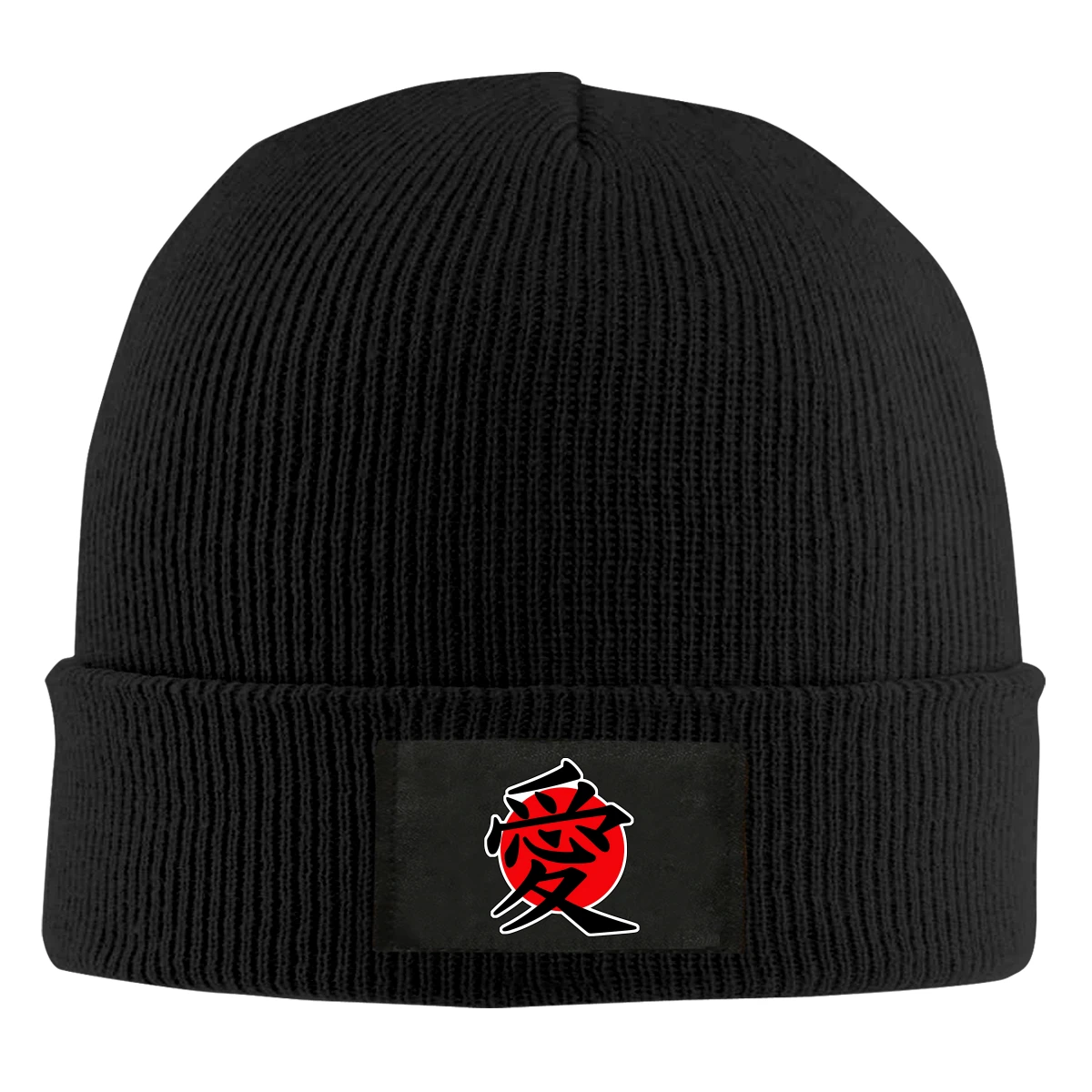 

Love Japanese Kanji Symbol Beanie Hats For Men Women With Designs Winter Slouchy Knit Skull Cap