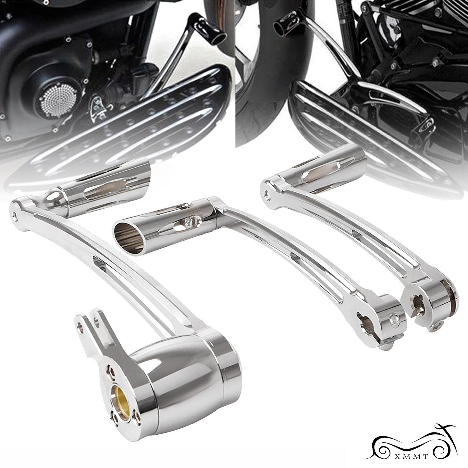 Хромированный набор тормозных рычагов мотоцикла с рычагом переключения