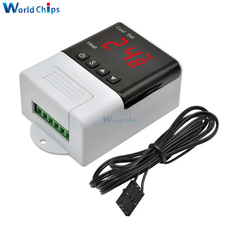 DTC-1200 AC 110V 220V LED Digital Temperature Controller Thermostat Thermometer Microcomputer Computer Cool/Heat Mode | Электронные