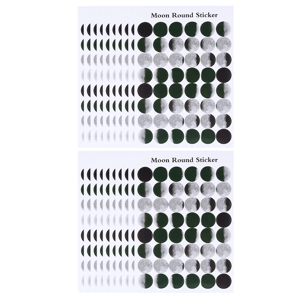 

20 Sheets Moon Designed Sealing Stickers Scrapbook Sticker Decor DIY Decals