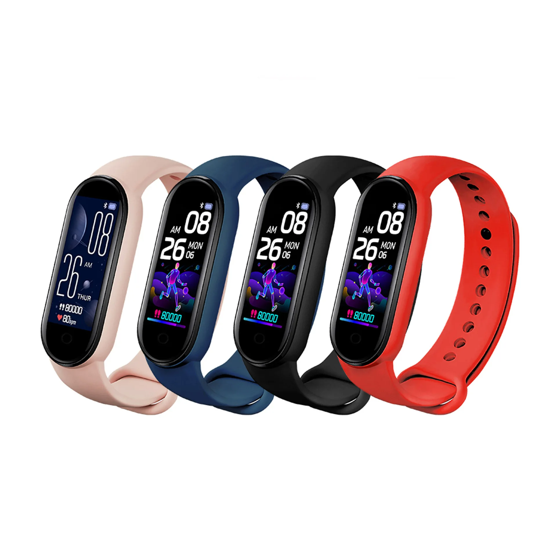 

M5 Bracelet Smart Band Men Women Fitness Wristbands Tracker Sport Pedometer Heart Rate Blood Pressure Monitor M5 Smartwatch 2021