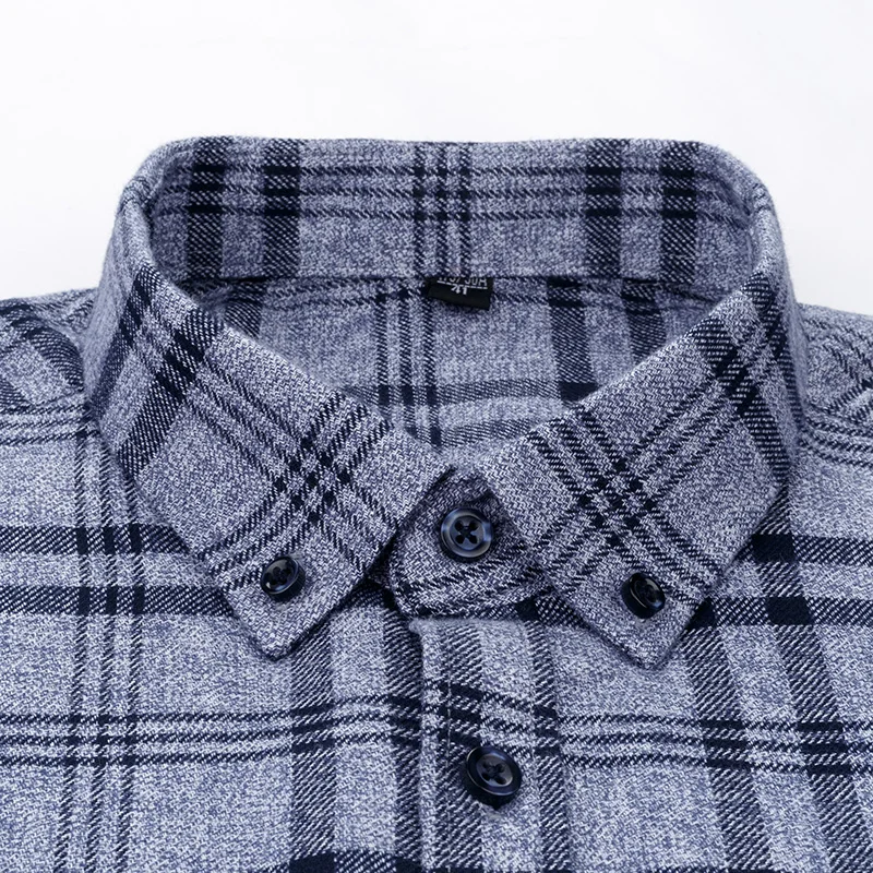 Плюс-Размер 5XL 6XL 7XL 8XL подушки из чистого хлопка в клетку модные рубашки с длинным рукавом для мужчин толстый парень дизайн формальный Social 110 кг 120 кг 130 кг