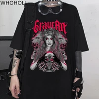 oversized tshirts streetwear hip hop lightning print punk rock gothic tees shirts harajuku casual short sleeve tops