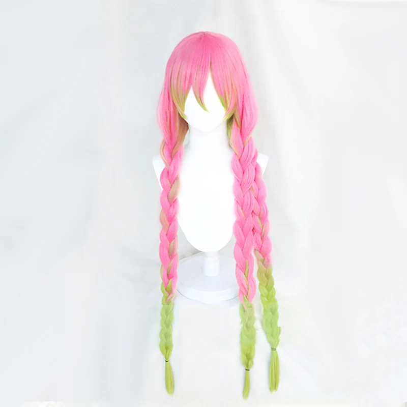 Anime Comic Demon Slayer Kimetsu no Yaiba Cosplay Wigs Kanroji Mitsuri Wig Synthetic Accessories Men wigs | Тематическая одежда и