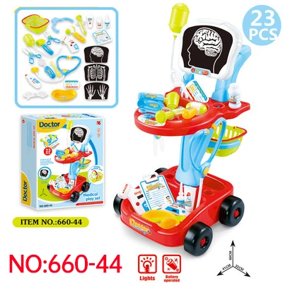 No-660-44-23 Pcs Новинка, 6 видов, 1 набор, детские игры с куклами, симуляторы, ролевые игровые комплекты, игрушка доктора с куклой для детей, обучающая игрушка - Цвет: No-660-44-23 Pcs