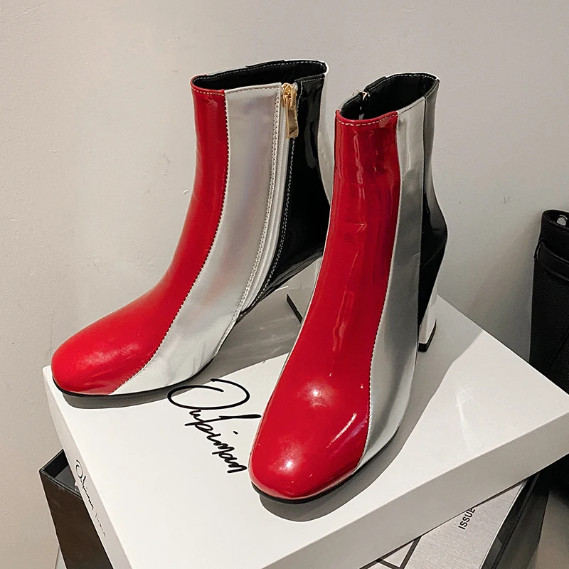 Классические разноцветные женские ботильоны в британском стиле элегантные