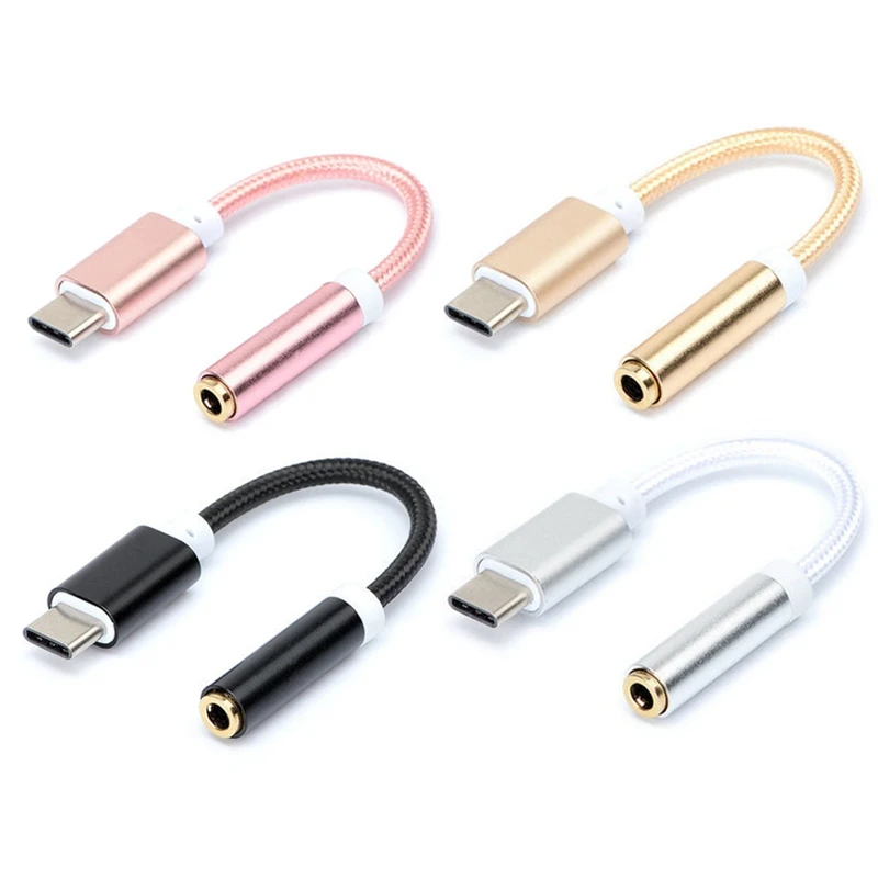 

1Pc Mini type-C To 3.5mm Jack Adapter for Xiaomi Huawei Samsung Lighting Earphone Aux Splitter Headphone Audio Converter