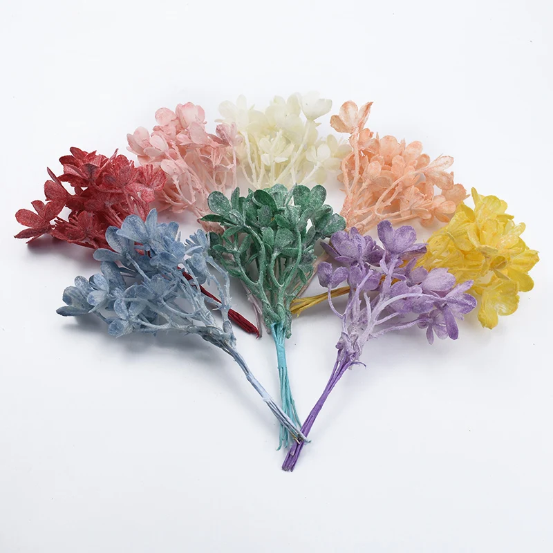 6 шт. разноцветные листья эвкалипта свадебное украшение домашние декоративные