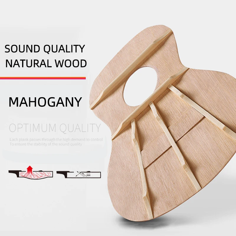 

21 Inch Ukulele Soprano Beginner Ukulele Guitar Ukulele Mahogany Neck Delicate Tuning Peg 4 Strings Wood Ukulele