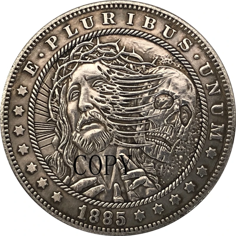 Hobo Nickel 1885 CC монета доллара США Моргана копия типа 126|Безвалютные монеты| |