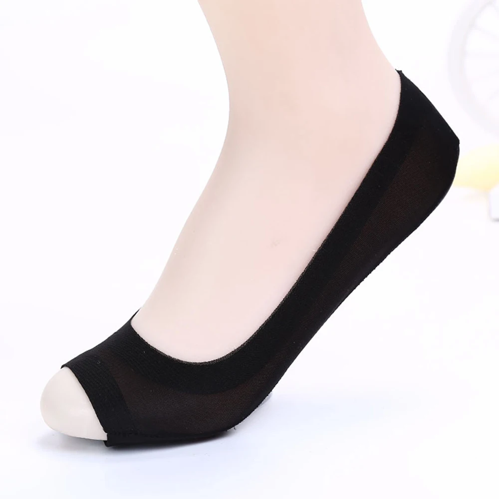 Новая модель носки лодочки из ледяного шелка с рыбьими ртами невидимая версия