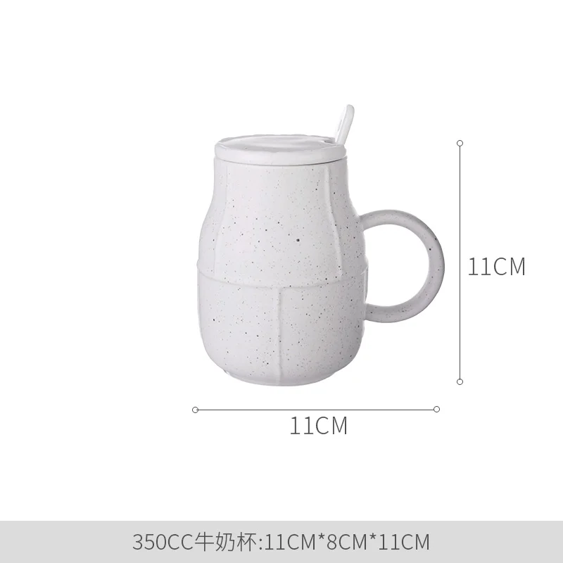 350ml-Milk cup-A Simple ceramic teapot cold water bottle retro white set coffee afternoon tea cup mug milk can sugar bowl mx6221104 - Цвет: 350ml-Milk cup-A