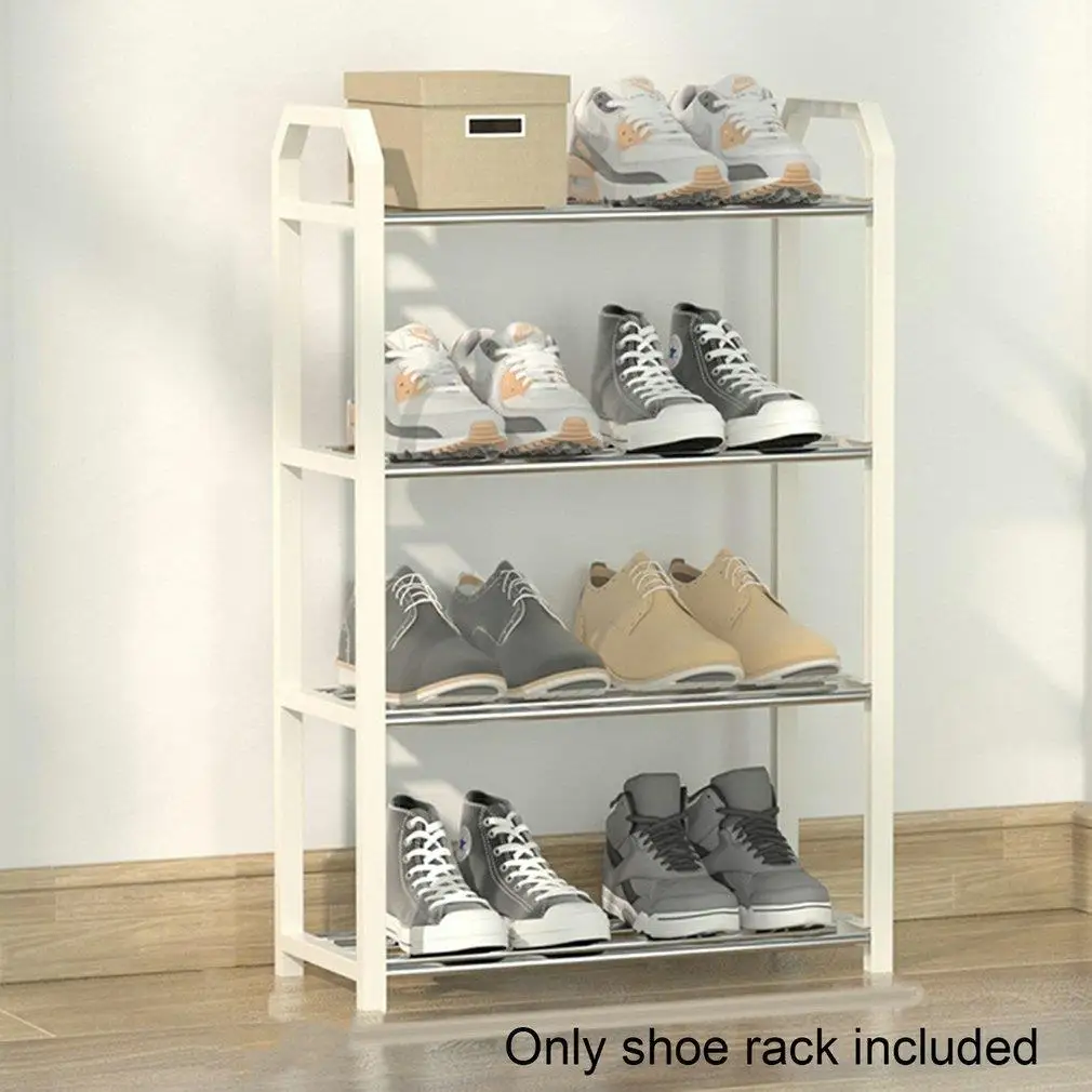 

4 Tiers Shoe Rack Holder Steel Shoe Cabinets Shelf Shoe Cabinet Home Dorm Small Size Storage Holder Home Organizer