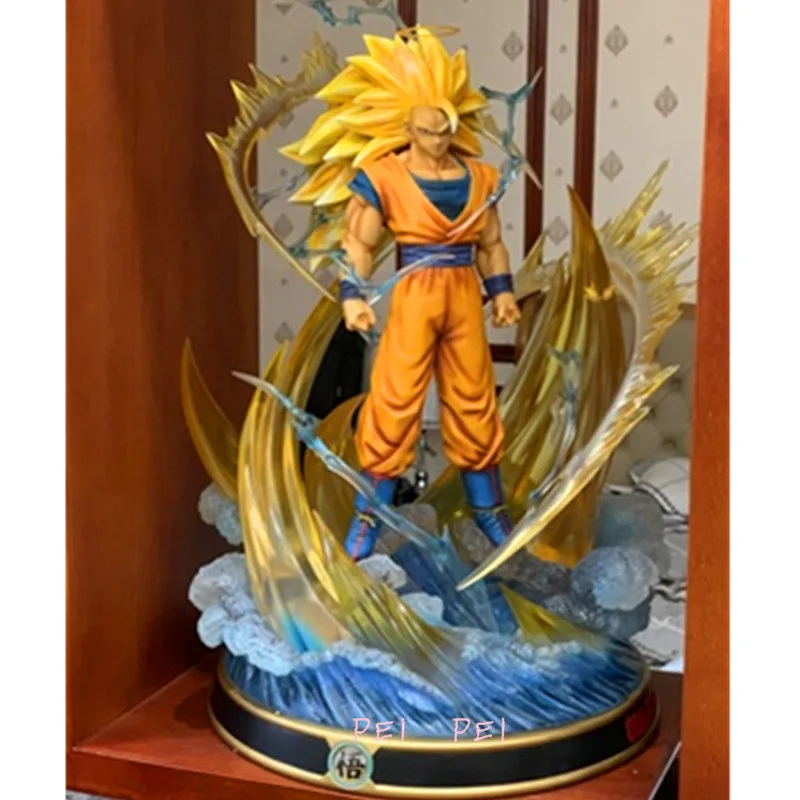 Аниме статуя Драконий жемчуг Супер Saiyan 3 Сон Гоку полная длина портрет ограниченная GK бюст фигурка Коллекционная модель игрушки p1655