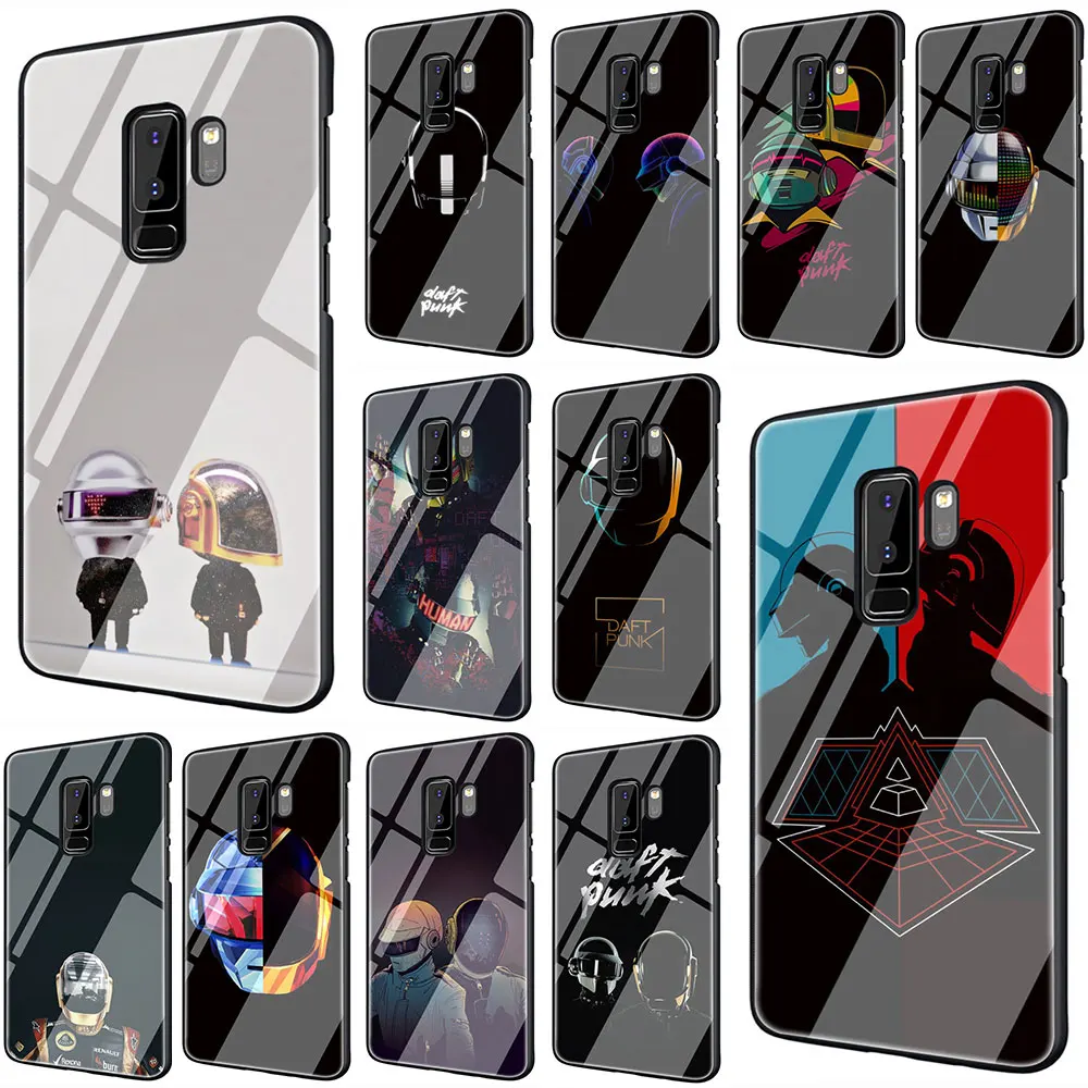 Daft панк закаленное стекло для телефона чехол Galaxy S7 edge S8 9 10 Plus Note 8 A10 20 30 40 50 60