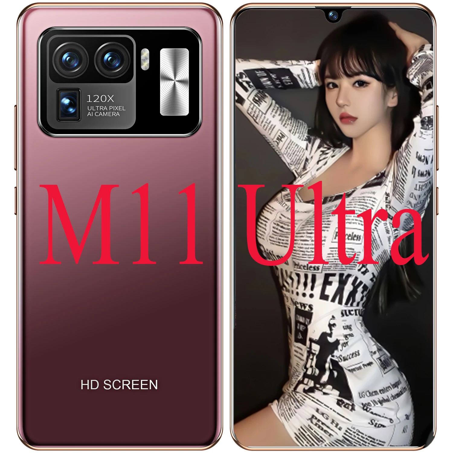 

cellular phones Xio M11 Ultra 6.7" Smartphones Global Version Mobile Phones Dual SIM 512GB ROM Deca Core Andriod10 6800mAh