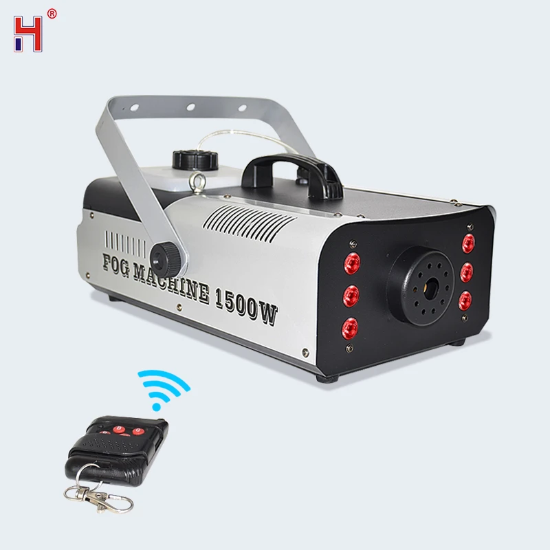 

Дымовая машина DMX RGB 1500 Вт с беспроводным светодиодный ционным управлением, светодиодная противотуманная машина, освещение для дискотеки, с...