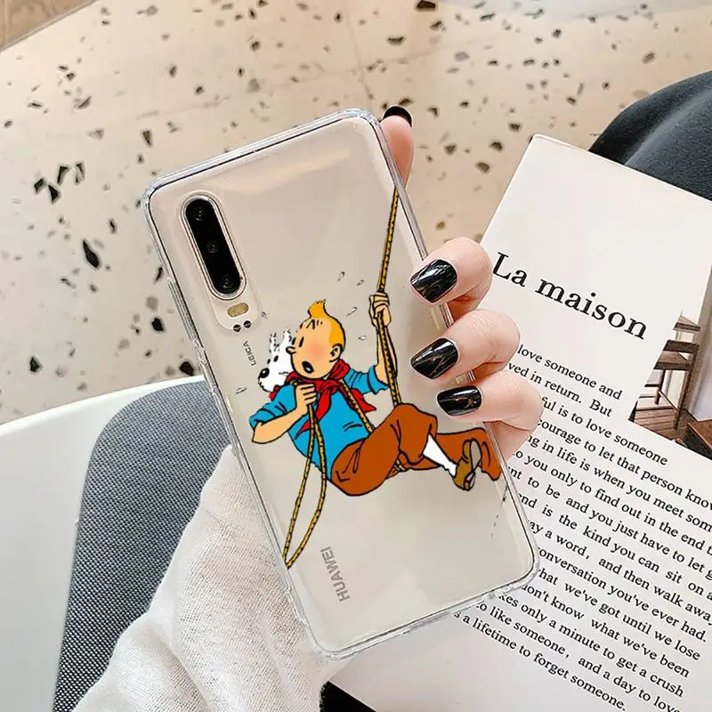 

The Adventures of Tintin Phone Cases Transparent for Samsung A71 S9 10 20 HUAWEI p30 40 honor 10i 8x xiaomi note 8 Pro 10t 11