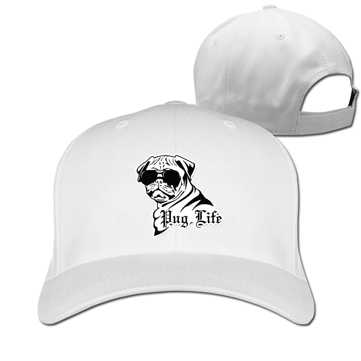 

Pug Life man women's Fashionable breathable Sun Caps