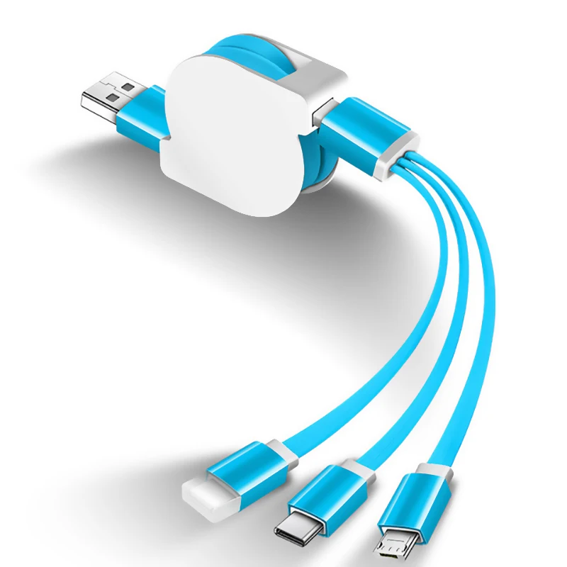 1 м 2 в 1 USB кабель для быстрой зарядки для iphone X 7 8 6 Micro usb type C кабель для samsung S8 Xiaomi Mi5 кабели для мобильных телефонов - Цвет: Синий