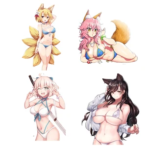 Наклейка на лобовое стекло Three Ratels CDM257 с ушками животных для девочек, наклейка на стену аниме Yae Sakura Honkai Impact 3, наклейка на лобовое стекло