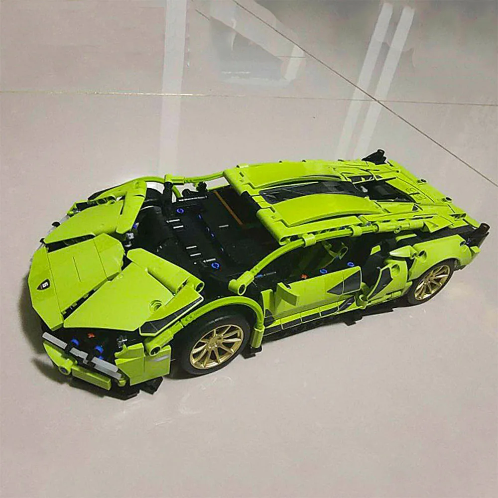 Креативный эксперт высокотехнологичный город Lamborghinis Sian FKP 37 1254 шт. 488 GTE RSR SUV Moc