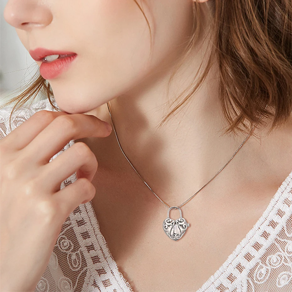 YFN 925 пробы Серебряное колье с кулоном в виде клетки кристаллом от Swarovski ожерелье