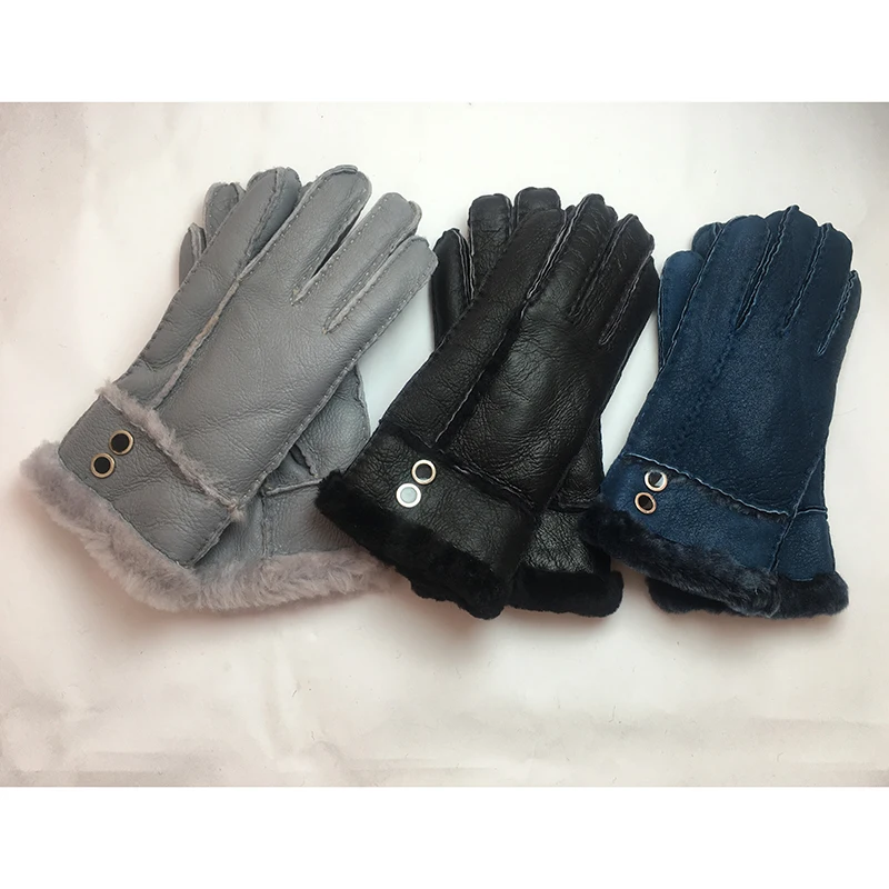 Женские перчатки новые зимние теплые варежки из натуральной шерсти и овечьей