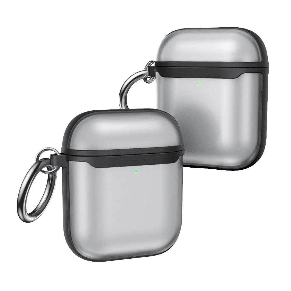 

Transparent Smooth Hard Shockproof Portable Cover Case for Airpods 2 & 1