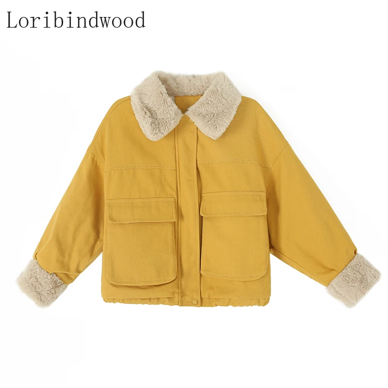 

Down jacket cotton new lamb wool coat 2020 small MM Korean winter short ins cotton coat