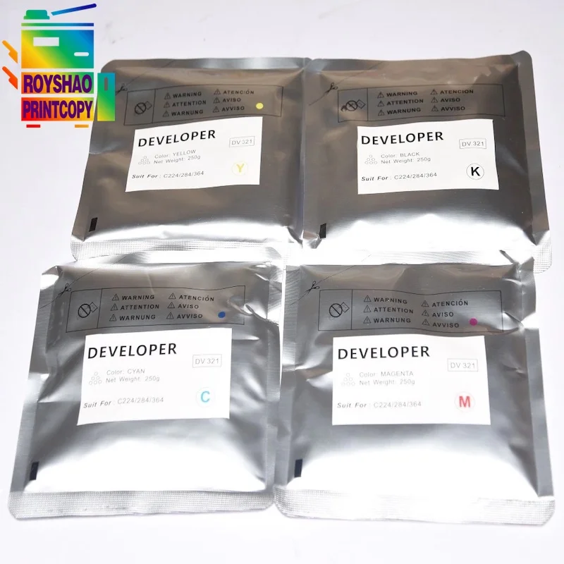 

Проектор C224 DV321 DV-321 для Konica Minolta Bizhub C284 C364 C 224 284 364, металлический порошок CMYK, 1 комплект