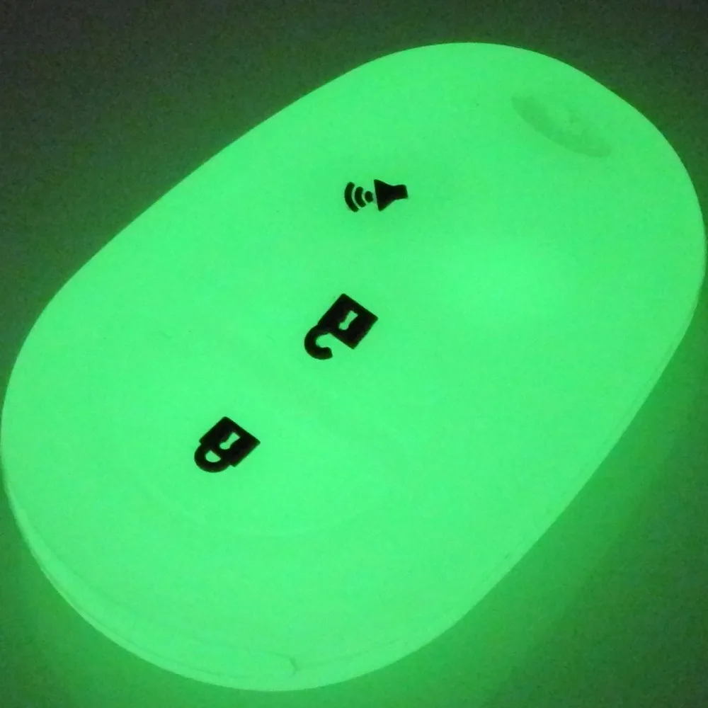 

jingyuqin 3 Buttons Silicone Remote Keychain Car Key Case Cover Holder For Toyota Sienna/Tundra/Sequoia Keychain