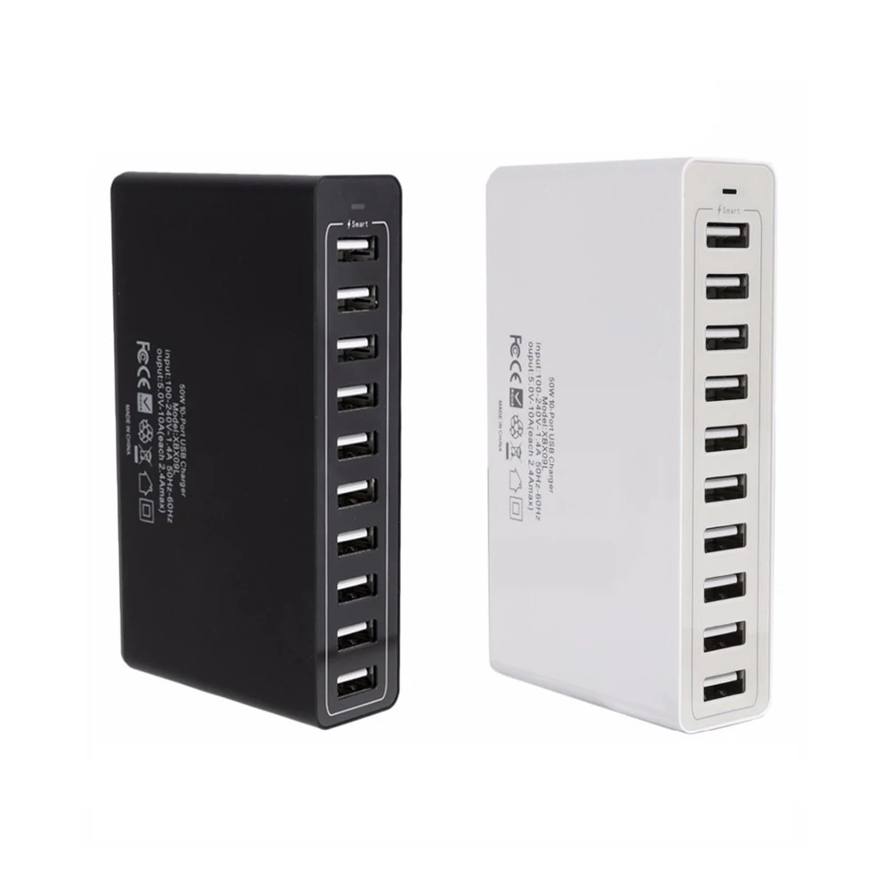 Многократное Зарядное устройство USB 10 портов Быстрая зарядка Настольный