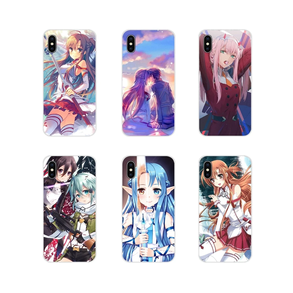 Для Apple iPhone X XR XS 11Pro MAX 4S 5C SE 6 S 7 8 Plus ipod touch 5 мягкий прозрачный чехол Sword Art Online SAO Japan